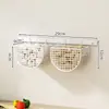 Cesta de Almacenamiento para Cebolleta, Jengibre y Ajo Montada en la Pared Sin Taladrar Estante de Cocina para Pared Cesta Pequeña Colgante para Jengibre y Ajo Artefacto