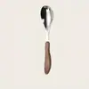 Colher com Padrão de Madeira Imitação Retrô Grau Alimentício Doméstica Adulto Colher de Jantar Colher de Sopa para Sobremesa Colher de Lingote de Aço Inoxidável