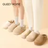 Pantuflas de Algodón con Talón Cubierto para Mujer Invierno Ropa de Exterior 2025 Nuevos Zapatos de Algodón Gruesos Cálidos Resistentes al Viento Antideslizantes para el Hogar para Hombre
