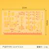 Tablero de ilustración de plástico de 27 agujeros plantilla para examen profesional tablero para borrar regla multifuncional para dibujo de ingeniería de la construcción