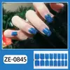 Adesivos de Unha Zhengxiang em Estoque Filme de Esmalte à Prova d'Água Estilo Ins Nail Art com Glitter Degradê Adesivos de Unha em Gel Sem Cozimento