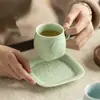 Taza de Té Casera Estilo Chino con Asa, Taza para Beber Agua Antiescaldante, Taza Pequeña de Café para Oficina, Taza de Cerámica de Regalo