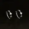 Pendientes de plata pura S999 con diseño de nudo, estilo nicho de lujo ligero vintage para mujer, pendientes de alta gama estilo francés, ear cuffs elegantes, accesorios para orejas