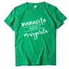 Mamacita precisa de uma camiseta feminina de manga curta margaic solta 2023Gola redonda