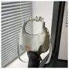 Lujo Ligero Retro Nuevo Gran Capacidad Plisado 2025 Color Puro Nube Color Puro Moda Bolso Pequeño Bandolera