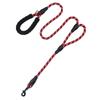 Cuerda de tracción reflectante de doble asa, cuerda redonda de nailon, productos para mascotas de Amazon, cuerda multifuncional con asa de espuma para pasear perros.