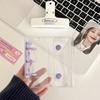 Se puede conseguir excelente pequeño fresco mini desmontable mini 3 agujeros carpeta tarjeta pequeña estuche transparente libreta de mano estilo ins equipaje de mano