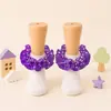 Nuevos Calcetines de Algodón para Niñas Estilo Princesa con Lunares y Encaje en Colores Dulces Calcetines de Encaje para Bebé Venta al por Mayor Múltiples Colores Disponibles