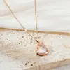 Comercio exterior transfronterizo simple moda titanio acero collar mujeres no se desvanece lujo todo combina personalidad estilo coreano cadena clavícula joyería