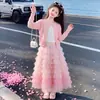 Conjunto de vestido único y hermoso para niñas, nueva colección 2026, impresionante vestido estilo pastel, vestido de princesa de otoño