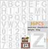 Suministro Exclusivo Transfronterizo de Juego de 36 Piezas de Plantillas de Letras del Alfabeto Inglés Pintadas con Números 62 Decoración de Pared Hueca para Pintar