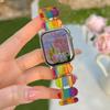 Adecuado para appIeiwatch123456789 Pulsera de Resina Cadena de Cuentas Correa de Apple Moda Universal