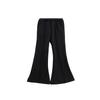 Calça Flare Lisa de Lã Wuri Bub para Menina Inverno Infantil Estilo Western Fofa Peluda Macia Quente Casual
