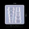 Molde para Uñas Artísticas Herramienta DIY Decoración Transparente para Uñas Cisne Estéreo 3D Flor de Lazo Molde de Silicona Hecho a Mano