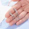 Aretes para Mujer Estilo Coreano Fresco Alas con Incrustaciones de Diamantes Borla Largos Celebridad de Internet Joyería de Moda Aretes Joyería Elegante Aretes