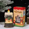 Nova Decoração de Natal Lâmpada de Vento Luminosa Caixa de Música Ornamentos Luz Noturna Criativa Luz de Vela Presentes para Amigos Venda por Atacado