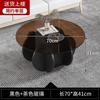 Mesa de Centro para Sala de Estar, Lujo Ligero Moderno Sala de Estar, Pequeña Mesa de Centro Redonda de Placa de Roca para Hogar, Tendencia Ins Minimalista para Balcón