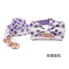 Makha Boss Classic Puntos de Ola Morado Cuello Cuerda de Tracción Lazo Transfronterizo Hebilla de Oro Rosa Collar Correa de Tracción