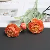 3 peônias artificiais aveludadas para decoração de casamento, flores artificiais para arranjos de casamento, arte floral para decoração de casa