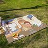 Tapete de Picnic de Oso Grueso de Dibujos Animados Impermeable a Prueba de Humedad Tapete Portátil para Piso Tienda Playa Parque Exterior Tapete para Camping
