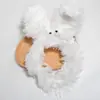 Diadema de felpa antideslizante para mujer, diadema para el pelo, accesorios para el pelo, máscara facial de dibujos animados linda nueva