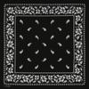 Algodão preto azul marinho impresso lenço quadrado ao ar livre ciclismo escalada hip hop lenço decorativo