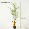 Helecho Cabeza de Mono Dorado Helecho Perro Árbol Falso Persa Planta Verde de Interior para Piso Decoración Lujosa Ligera Planta Falsa de Ventana Planta en Maceta