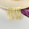Pente Simples para Cabelo para Mulheres, Organizador de Franja, Grampo de Cabelo Colorido de Metal Sem Marcas Fofo, Acessório de Cabelo Transfronteiriço, Ondulado
