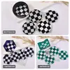 Amapola DIY Patrón de Tablero de Ajedrez de Resina Rectangular Hexagonal Redondo Posavasos Caja de Almacenamiento Pad de Rejilla Molde de Silicona