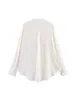 Camisa cárdigan para mujer estilo europeo y americano transfronterizo marca Z, artículo semi-fashion de gran venta en Aliexpress, caída color blanco roto, dulce y fresco Za