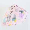 Venta al por mayor transfronteriza Crisantemo del sol para bebé con estampado colorido en la parte inferior Toalla triangular para bebé niño y niña con bolsillo Babero Toalla para saliva y sudor de bebé