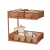 Estante de Almacenamiento de Escritorio Portavasos Almacenamiento de Vasos Artefacto Mesa de Comedor Aparador Bocadillos Multicapa Bolsitas de Té Tazas de Té Mesa de Entrada