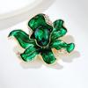 Broche de Bauhinia multicapa con cristales de colores que gotean, popular en Europa y América, accesorio de ropa para mujer, pin antiexposición