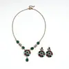 Set de 2 Piezas de Pendientes Redondos con Forma de Gota de Flor Incrustados con Diamantes Estilo Palacio Respetuoso con el Medio Ambiente Lujo Accesible Collar de Gama Alta