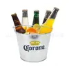 Directo de Fábrica Cubo de Hielo de Hierro Galvanizado de 5L Soporte para Barriles de Cerveza Colonna Cubo de Hielo para Bar Imprimible