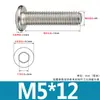 Tornillos de Acero Inoxidable 304 Biselados de Cabeza Hexagonal con Vaso Pernos Cabeza Plana Redonda Borde Biselado Accesorios para Muebles Tornillos M3M4M6