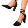 Invierno 2025 Nuevo Estilo Hueco Versátil Simple y Elegante Hebilla Tacones Altos Directo del Fabricante, Nuestros Zapatos de Mujer Transfronterizos