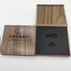 Empaque de Terminal Caja de Madera Almacenamiento Soporte Interior Impresión de Logo Música para Coche Tapa abatible Caja de Empaque USB Digital