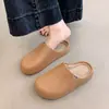 Chinelos de algodão impermeáveis para mulheres, para uso externo no outono e inverno, novo estilo 2026, uso interno e em casa, antiderrapantes, quentes e forrados com fleece, adequados para casais