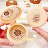 Bonito Folding Air Comb Massagem Pente Espelho Integrado Crianças Portátil Mini Air Cushion Comb Meninas Pente Pequeno