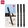 Caneta Deli Xiuli com cabeça macia e escrita pequena, pode adicionar tinta, caneta macia, caneta rígida, prática de caligrafia com bloco médio, cabeça macia e caneta Xiuli