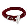 Pulsera Trenzada de Cuerda Estilo Ancla Cola de Ballena Serie Océano Línea Milán para Pareja Pulsera Hecha a Mano para Hombres y Mujeres
