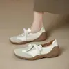 Solado macio, couro macio, mocassins casuais color-block para mulheres, Nova Chegada Outono 2026, sapatos casuais estilo esportivo, confortáveis para os pés, tênis de treino alemães