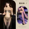 Disfraz de Baile Exótico con Borlas, Lentejuelas, Abertura y Falda de Atar - Lencería Sexy Pijama Hanfu