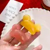 Hoja de Acetato Color Caramelo Oreja de Oso Pinza de Pico de Pato Pinza para el Cabello Linda para Flequillo de Mujer Pinza Lateral Versátil Accesorio para el Cabello Tocado