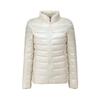 Venta al por mayor transfronteriza 2023 otoño e invierno nueva versión coreana de chaqueta ligera de plumón corta con cuello alto para mujer abrigo ligero delgado de talla grande