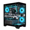 Gabinete Vazio para Computador de Mesa Zhongdian T2 Sem Coluna Alta Aparência 240 Matx Refrigerado a Água Gabinete de Visão Panorâmica