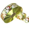 2m /Paquete Cintas Decorativas Navideñas Adornos de Atmósfera para Árbol de Navidad Accesorios Guirnalda Muñeco de Nieve Navideño Dorado