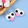 Punto ojos grandes pato amarillo pequeño bola de pelo de alta elasticidad dibujos animados DIY cuerda para el pelo joyería calcetines accesorios de ropa bola esponjosa