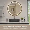 Marco redondo de aluminio transfronterizo espejo inteligente pantalla táctil sensor de cuerpo humano desempañador baño espejo HD baño personalizado